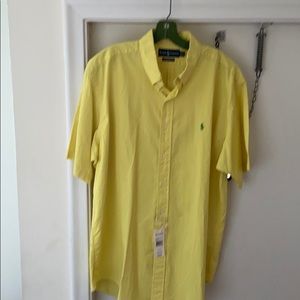 MENS RALPH LAUREN YELLOW SHORT SLEEVE SHiRT